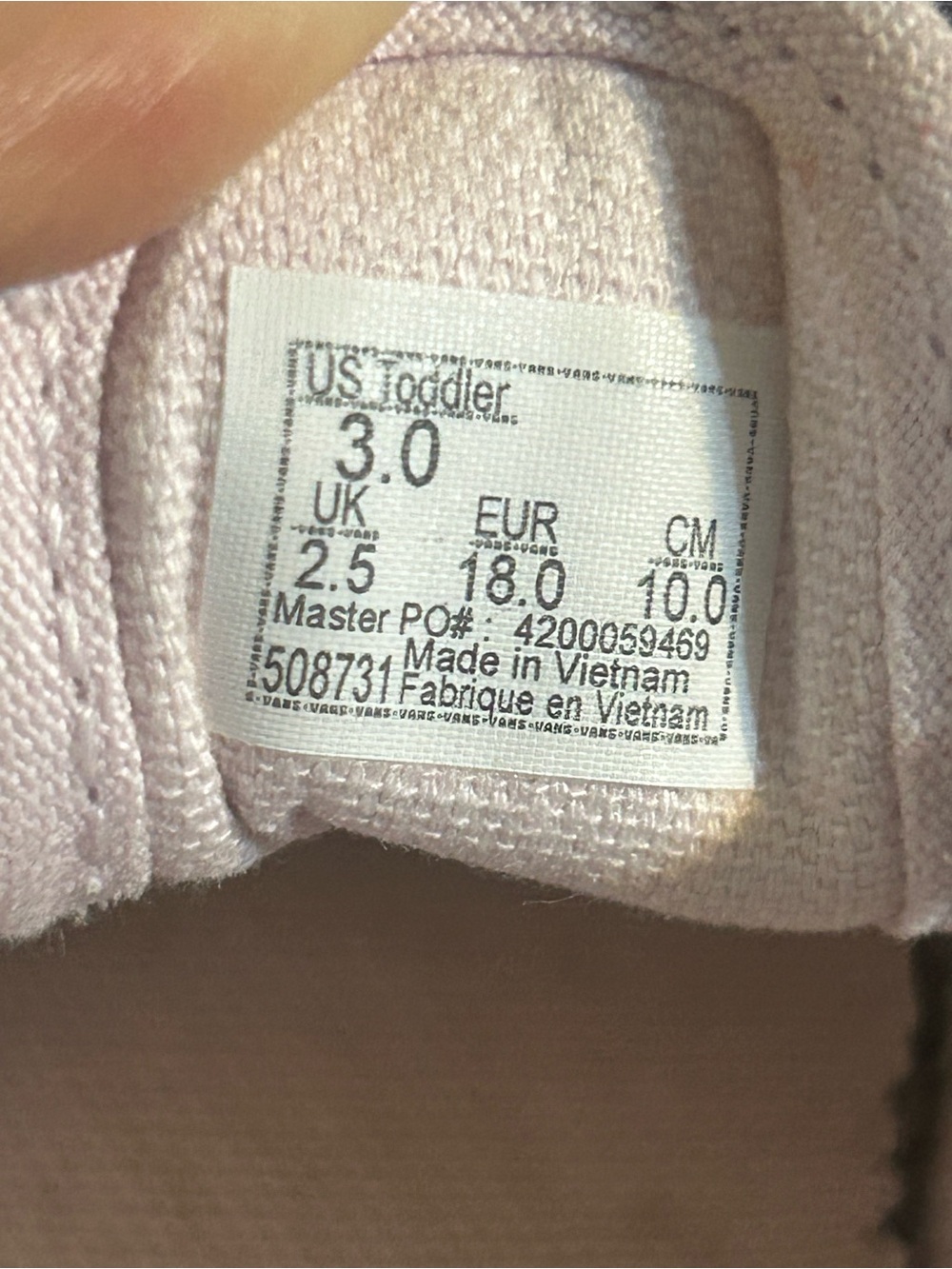 Vans Baby Girl Pink Glitter Sneakers Size 3 Adjustable Straps/Retail $43 - Picture 8 of 10